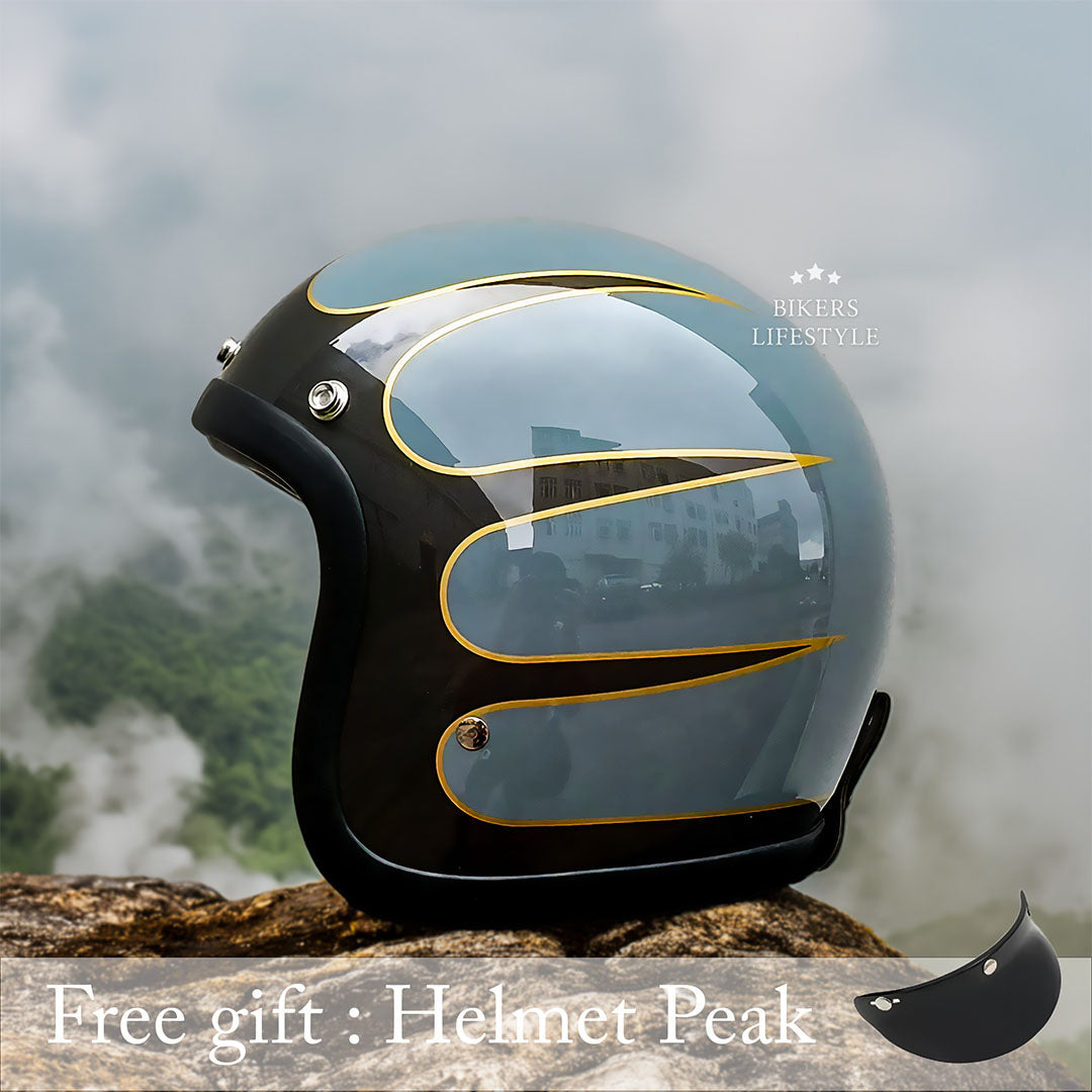 Casque de moto ancien profil bas certifié DOT et ECE