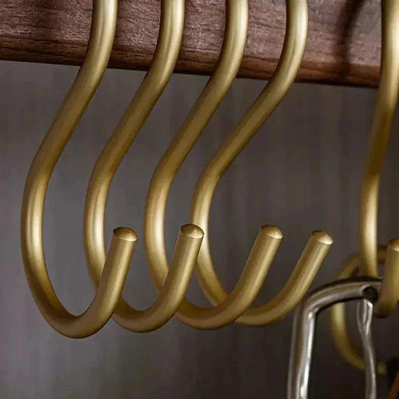 5 Stück matte goldene/silberne kleine S-förmige Hakenhalter │ Moderner praktischer Kleiderbügel