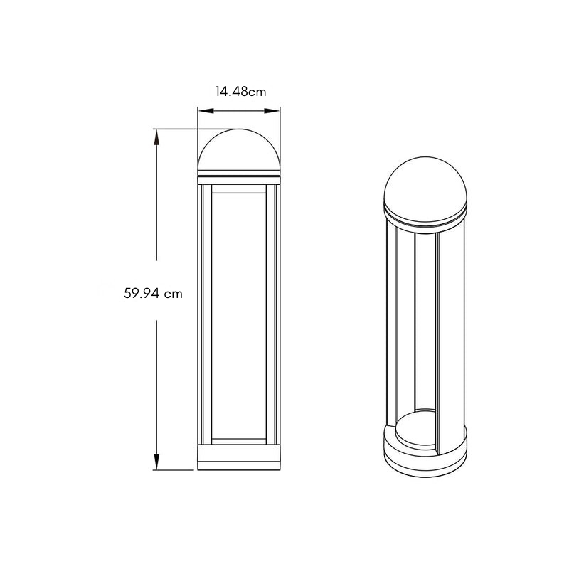 Μοντέρνο φωτιστικό εξωτερικού χώρου LED Lloyd 60CM — 8W, 3000K, IP54, αμμώδες γκρι