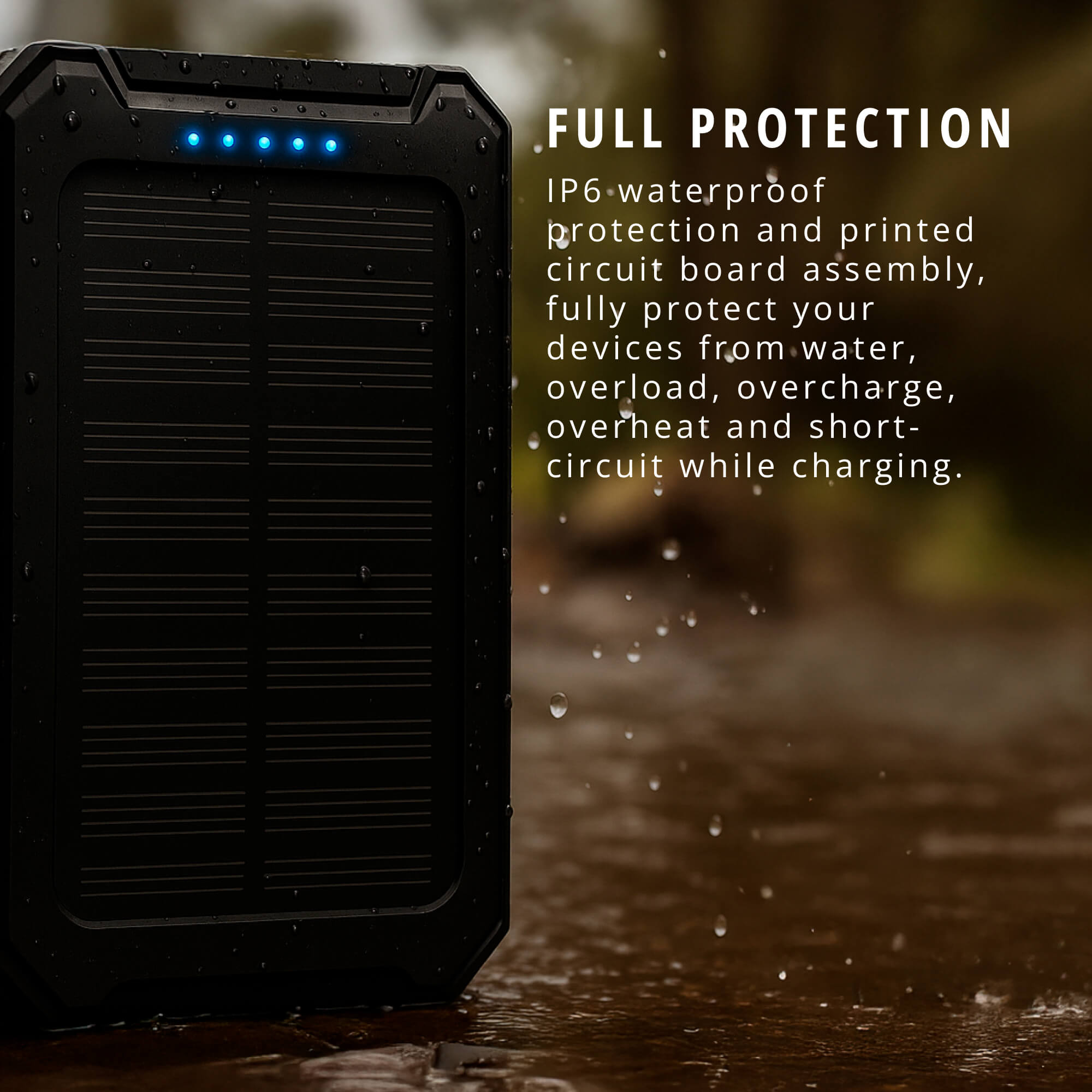 Waterproof Solar Charger External Power Bank 500000mAh