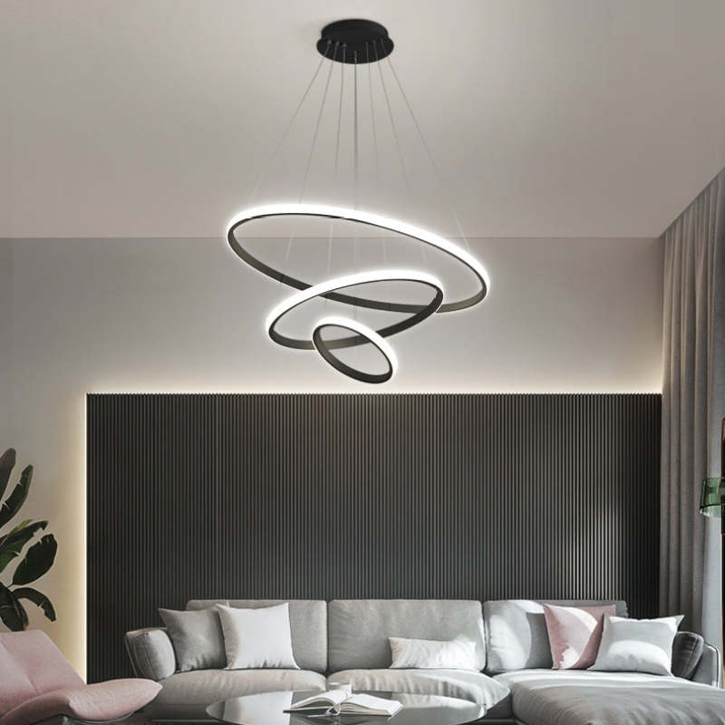 Zin Modern Ring Pendant Light, 2/3/4 Rings - Neutralighting