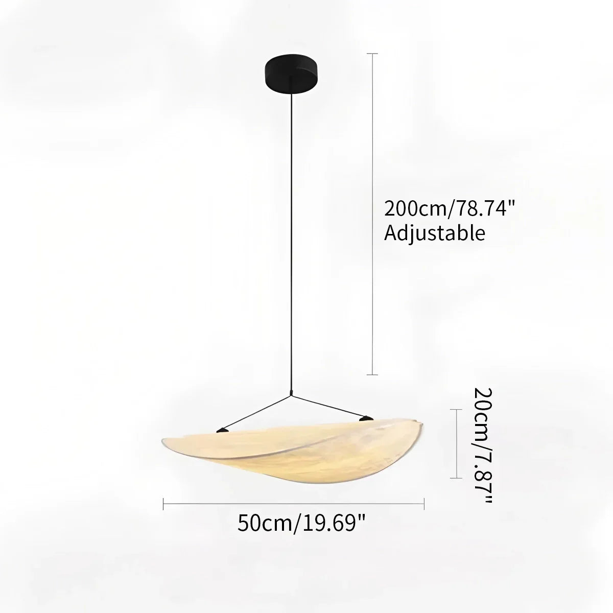 Lampu Gantung Sutera Bentuk Awan Seni Zen untuk Ruang Tamu - Orntli