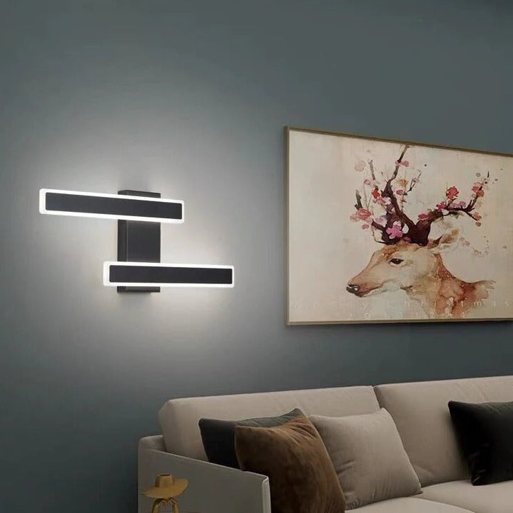 Moderne LED-væglampe – lange lyssprosser