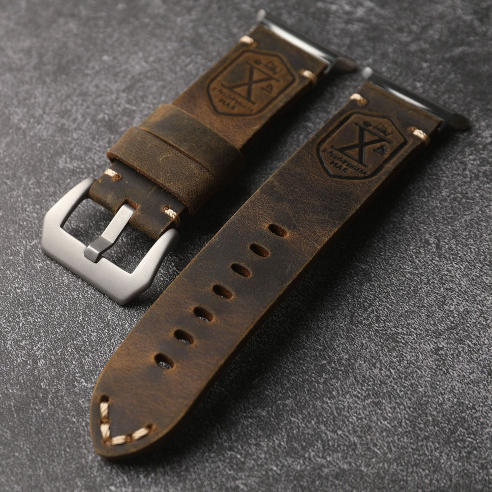 Vintage läderarmband för Samsung Watch Ultra