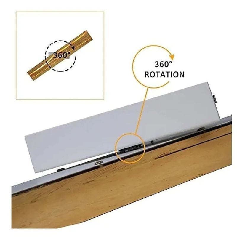Lámpara de pared LED Muto con tablero de madera agrietada giratorio - regulable, tres temperaturas