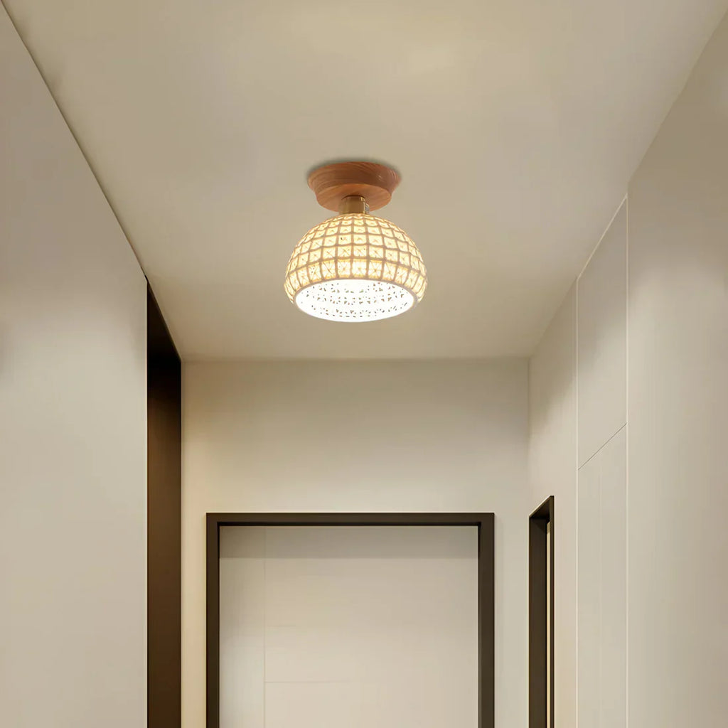 Északi kerámia mennyezeti lámpa lágy, meleg hangulatfénnyel