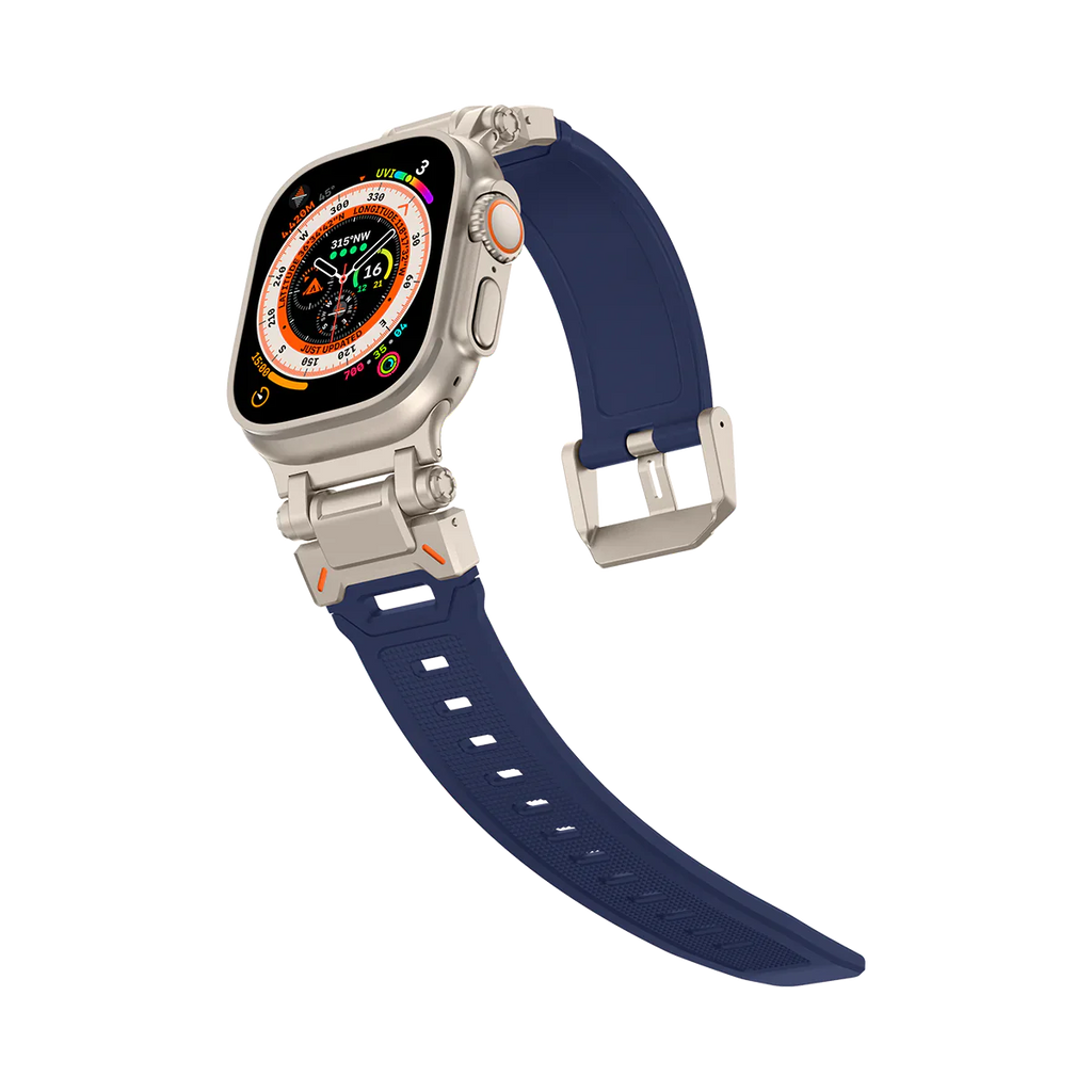 Új titán fém fej szilikon szíj Apple Watch-hoz