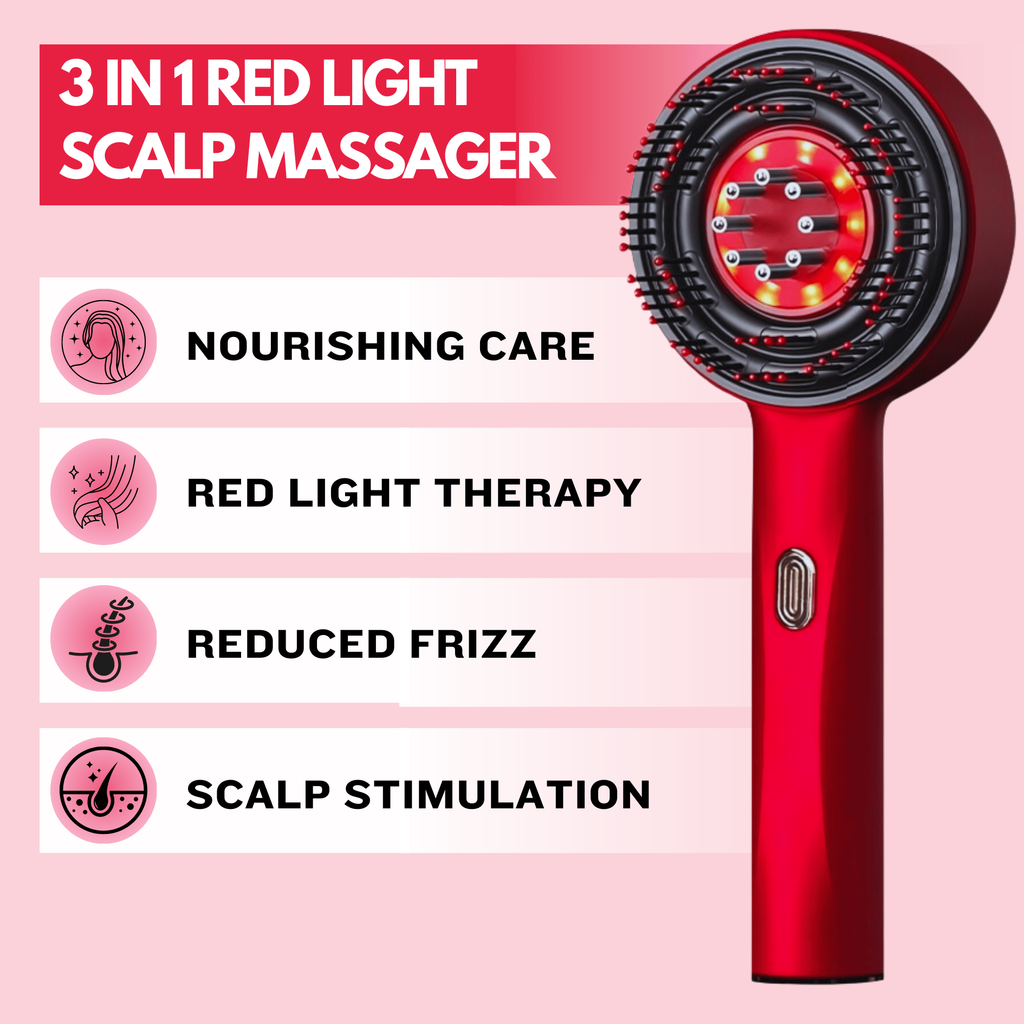 三合一红光头皮按摩器