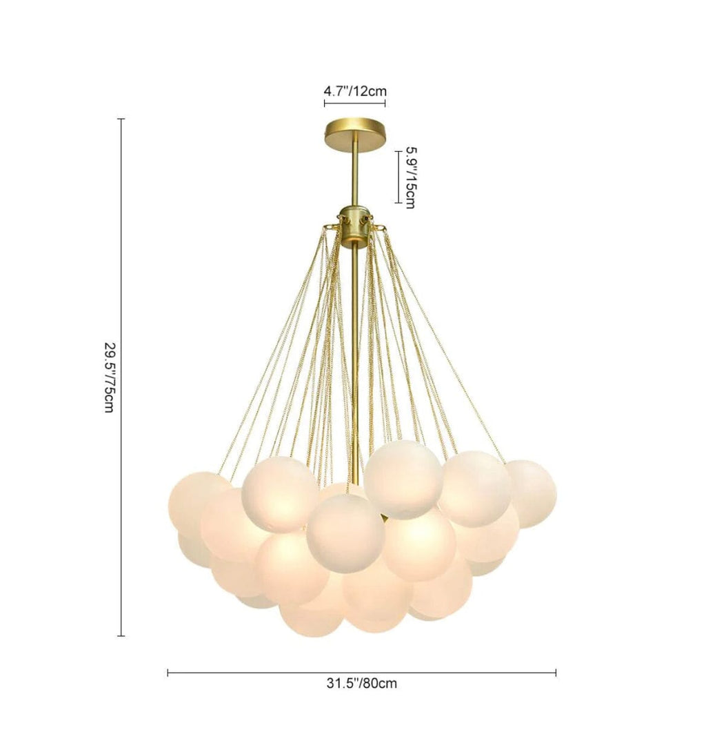 Lunera Frosted Globe Chandelier | Orntli
