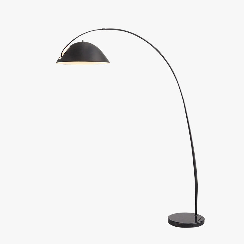 Lampadaire métallique noir Avi Modrn en forme de canne à pêche — résistant à la rouille