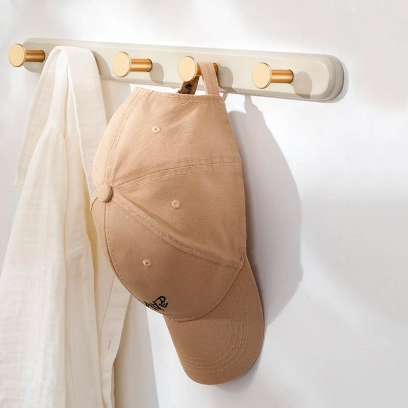 Porte-manteau mural taupe d'époque avec crochets
