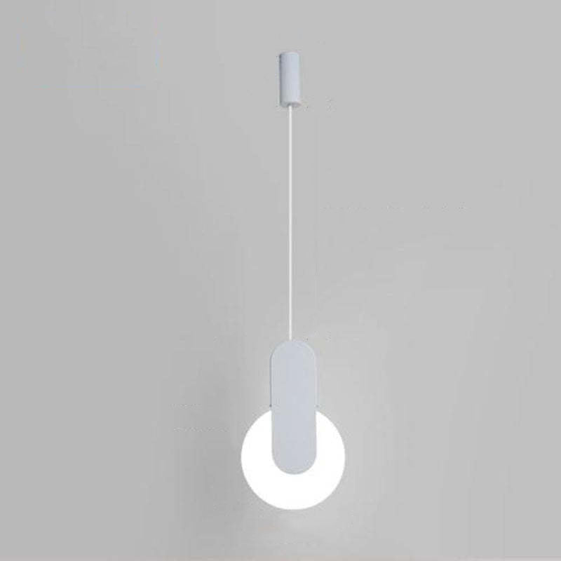 Doria Modern LED Pendant Light Black/White Metal Living Room - Lamp Outdoor