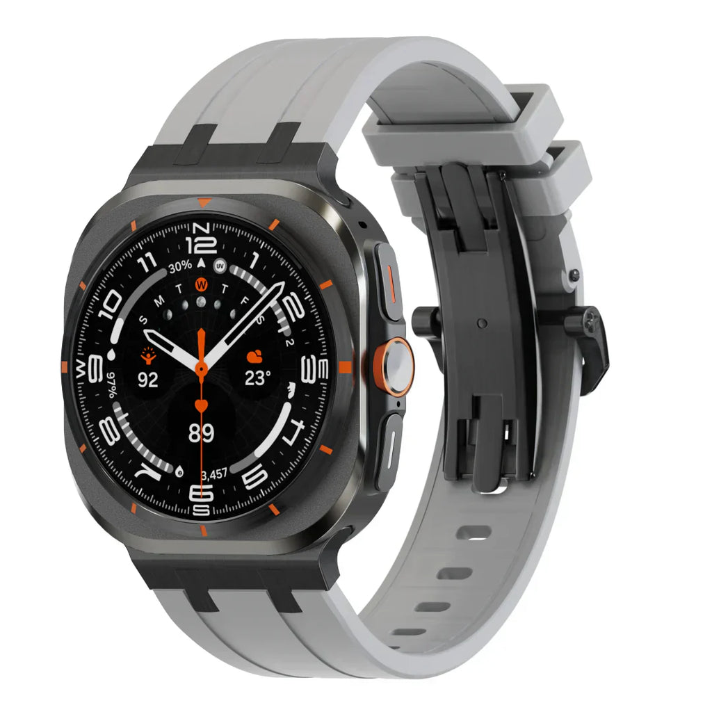 Luxusní silikonový řemínek s motýlkovou sponou AP pro Samsung Galaxy Watch Ultra