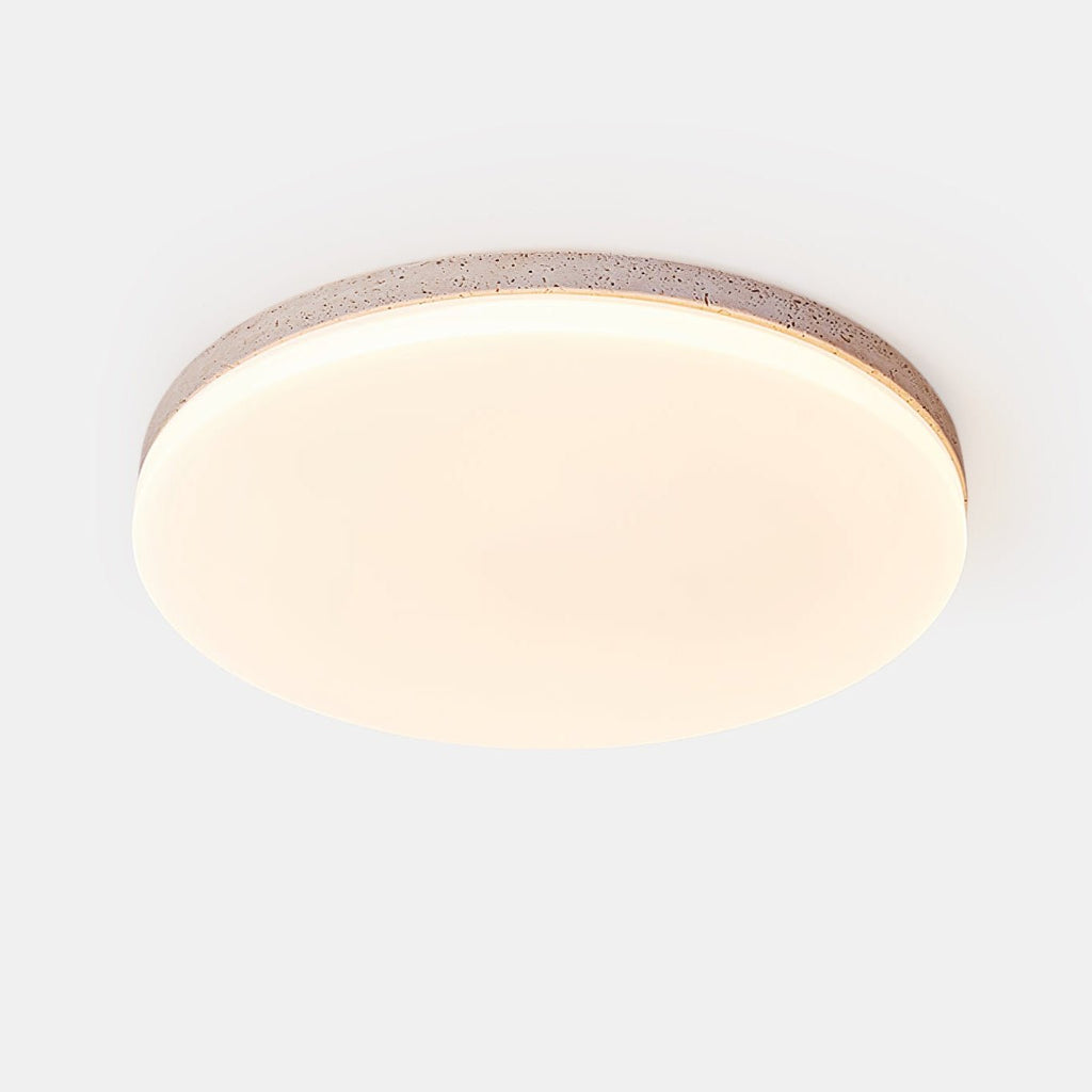 Orla Travertine Ceiling Light — Integrated LED, Warm White