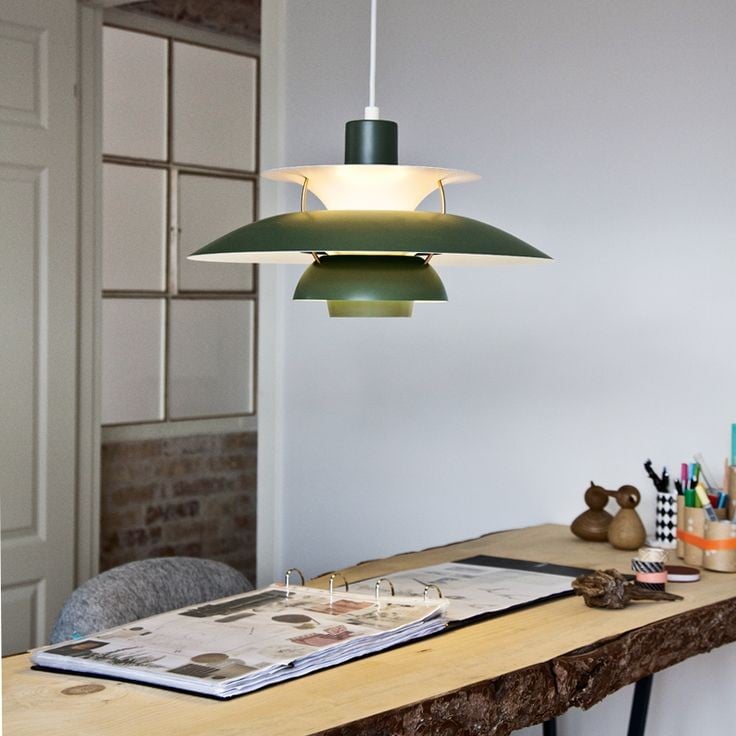 Macaron-pendellampe — metallskjerm i 15 farger, E27, 30–50 cm