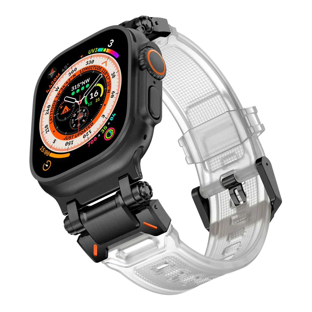 Új titán fém fej szilikon szíj Apple Watch-hoz