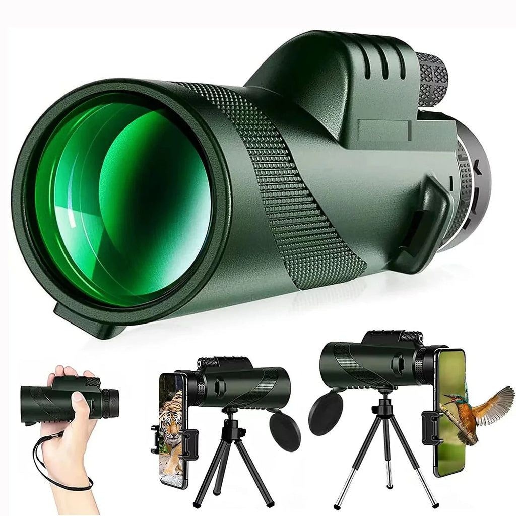 Military-Grade Monocular Telescope For Outdoor Viewing And Observation