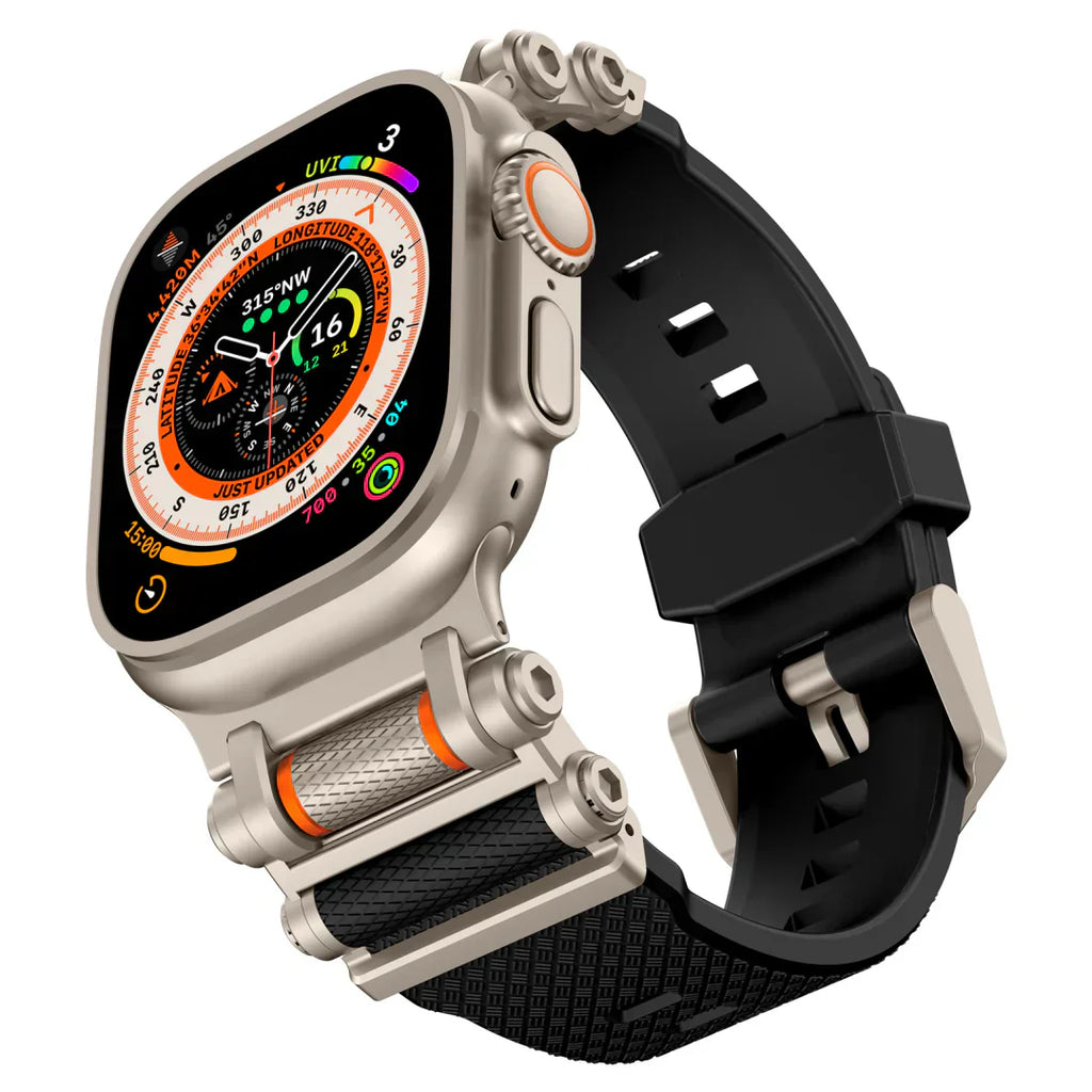 Taktisches drehbares Silikonarmband für die Apple Watch