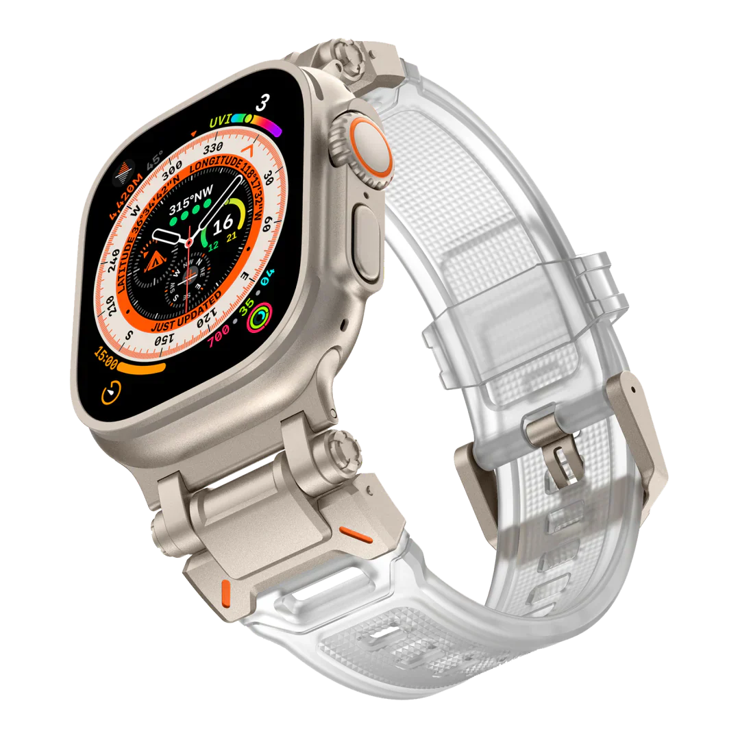 Új titán fém fej szilikon szíj Apple Watch-hoz