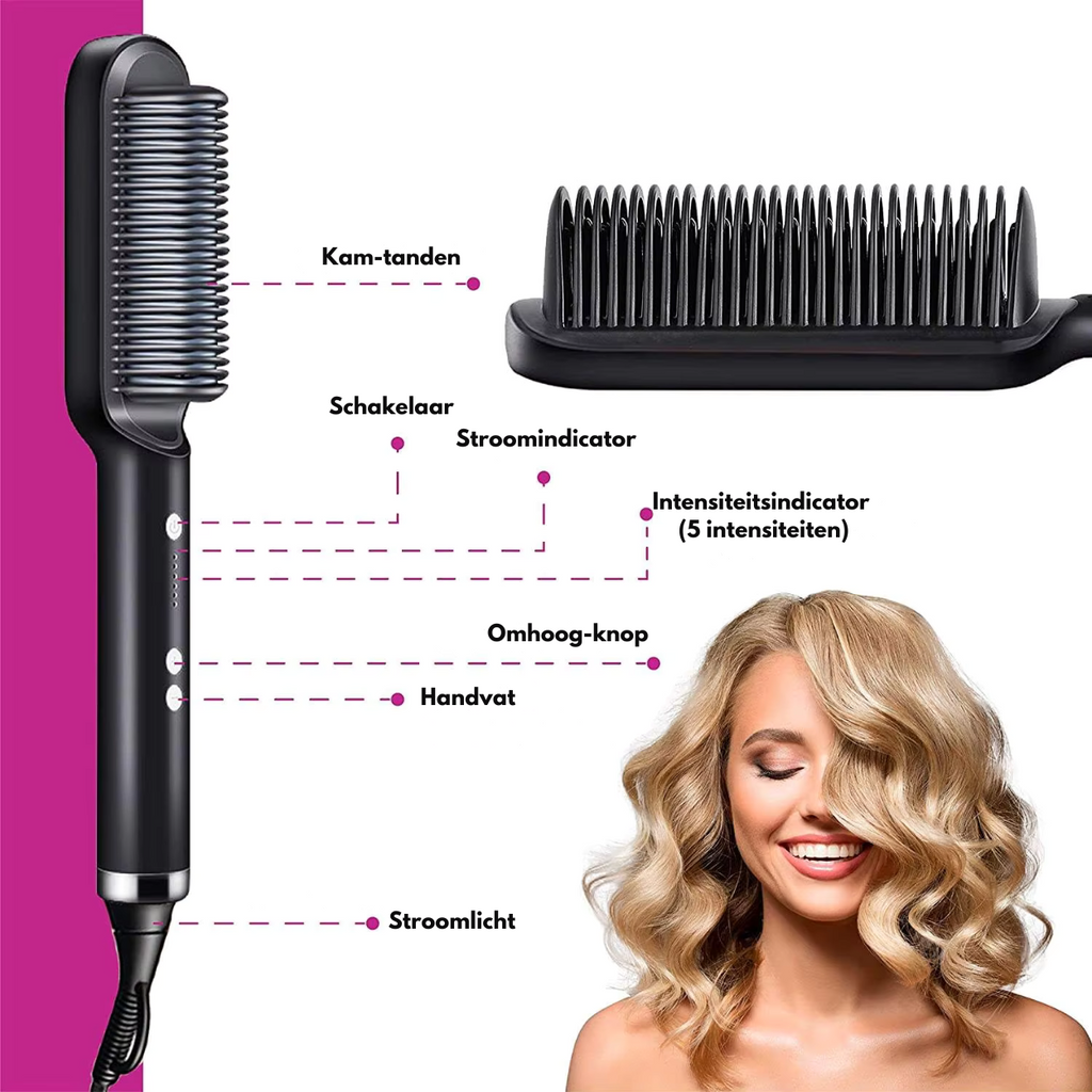 QuickSleek | Prêt en un instant avec la brosse électrique coiffante