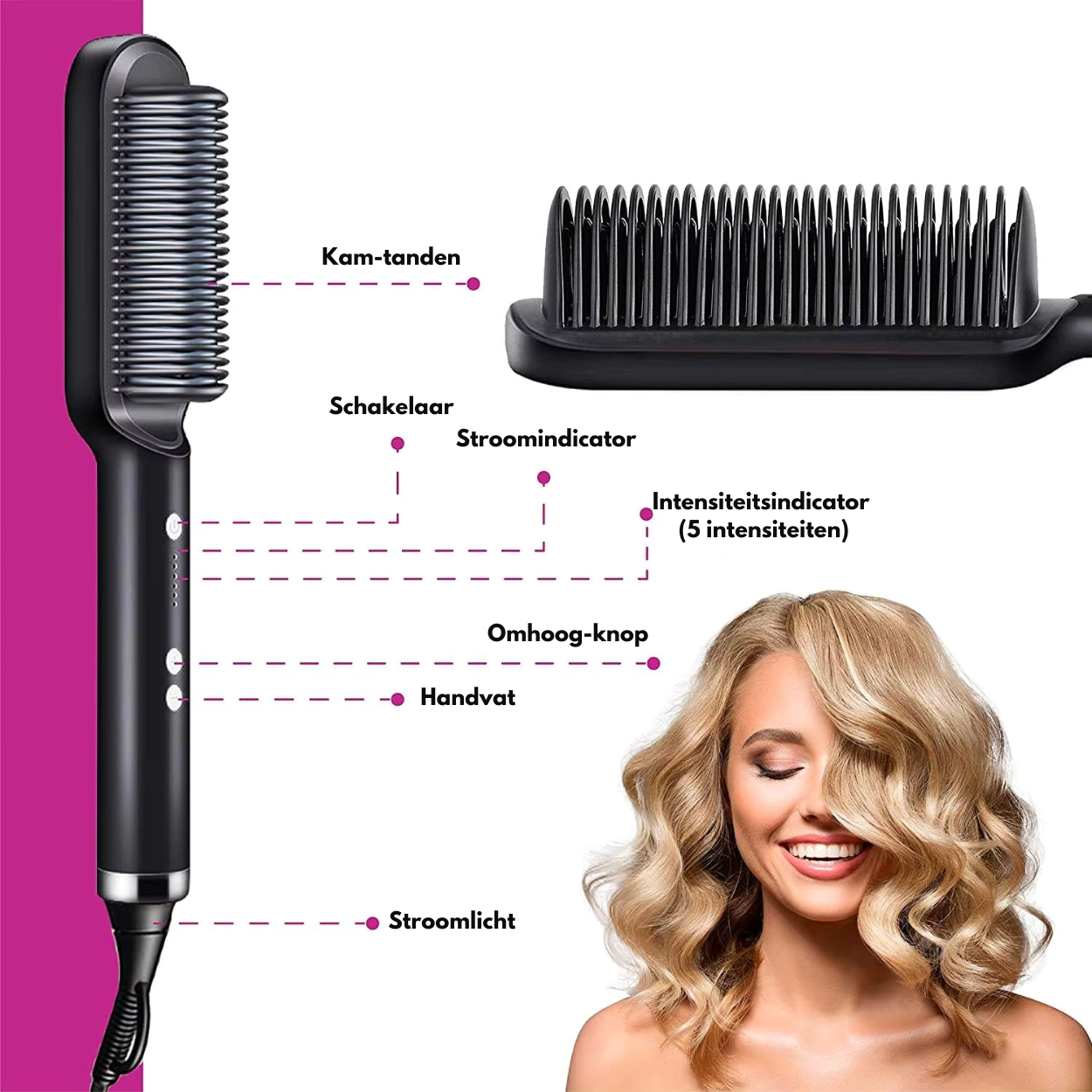 QuickSleek | Prêt en un instant avec la brosse électrique coiffante