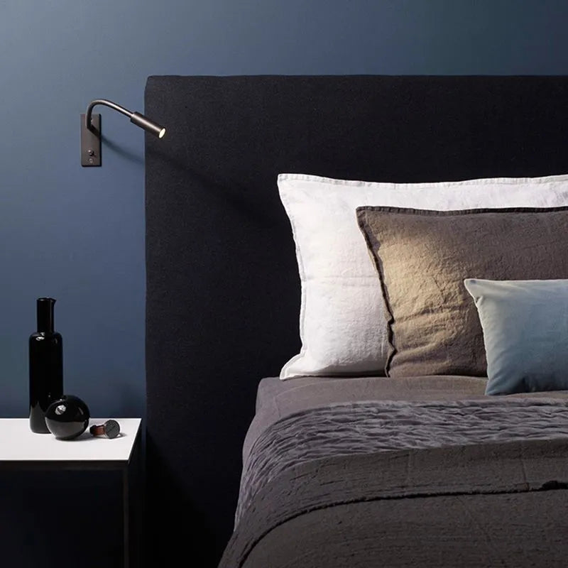 Vynex Ayarlanabilir Duvar Lambası — Minimalist Okuma Spotu, LED Ampul, Sıcak Işık