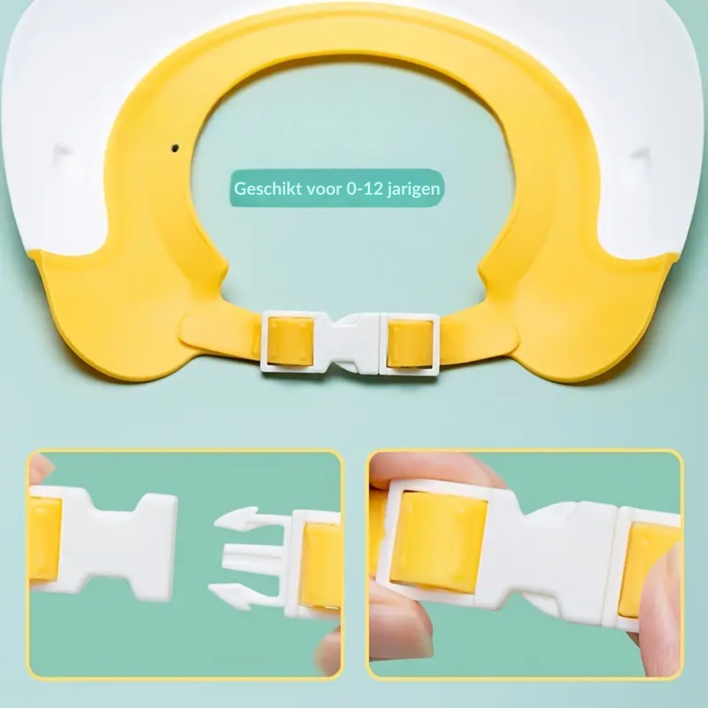 SplashSafe Dino | Badehette som beskytter mot vann og sjampo