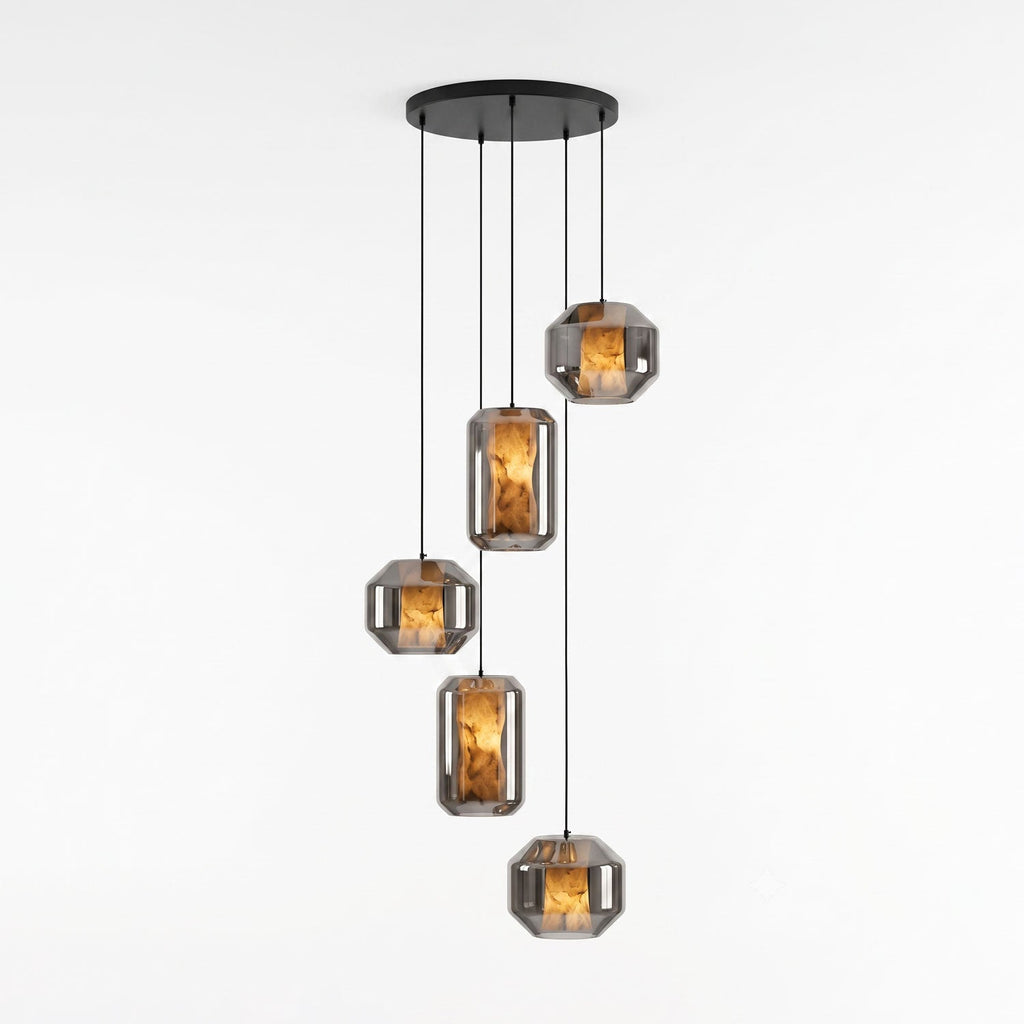Alabaster Glass Cylinder Pendant Light - Vakkerlight