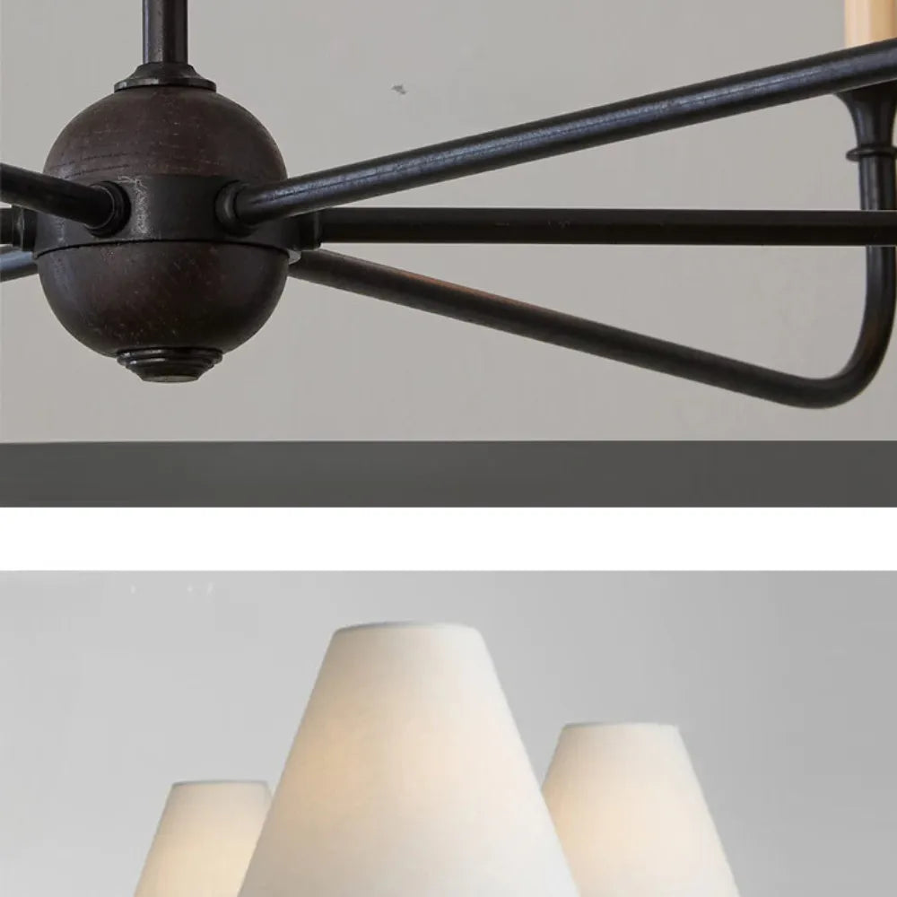 Silva Vintage Retro Metal Chandelier, Elegant Ceiling Pendant