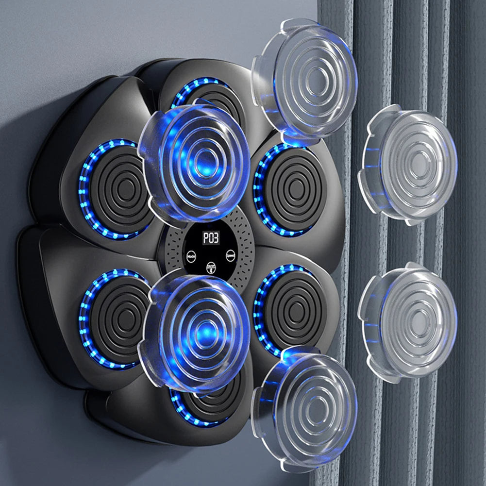 Machine de boxe musicale intelligente pour entraînements interactifs de frappe