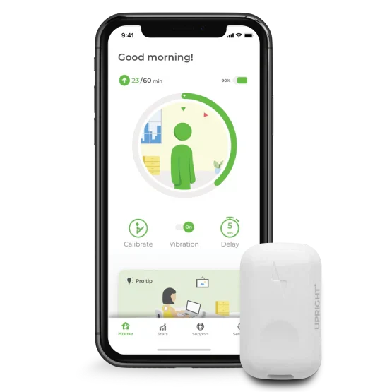 Smart Posture Trainer – Gentle Vibration Alerts, App Tracking, 12-Day Battery