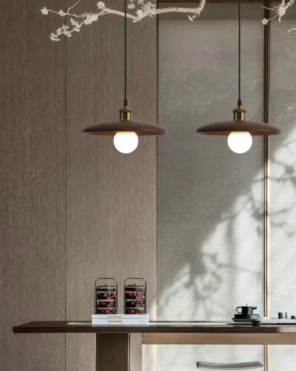 Norumi | Függeszték vékony fa árnyékolóval japandi zen stílusban | Orntli