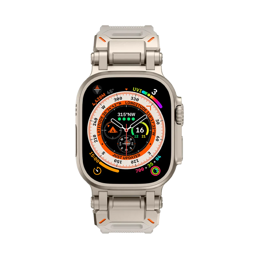 Új titán fém fej szilikon szíj Apple Watch-hoz