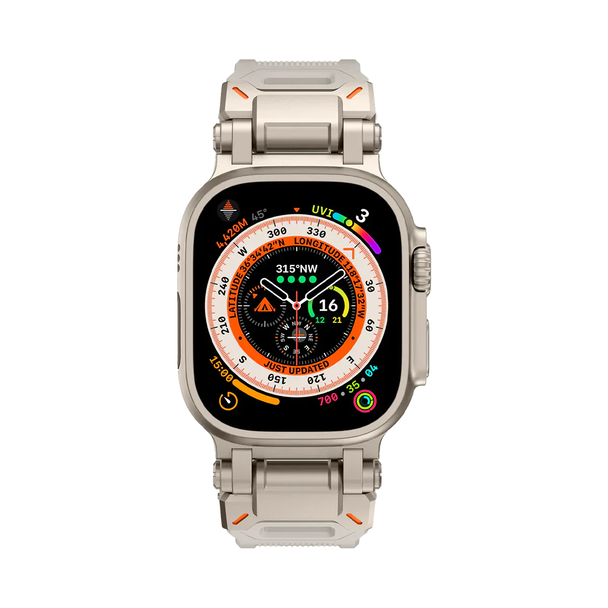 Új titán fém fej szilikon szíj Apple Watch-hoz