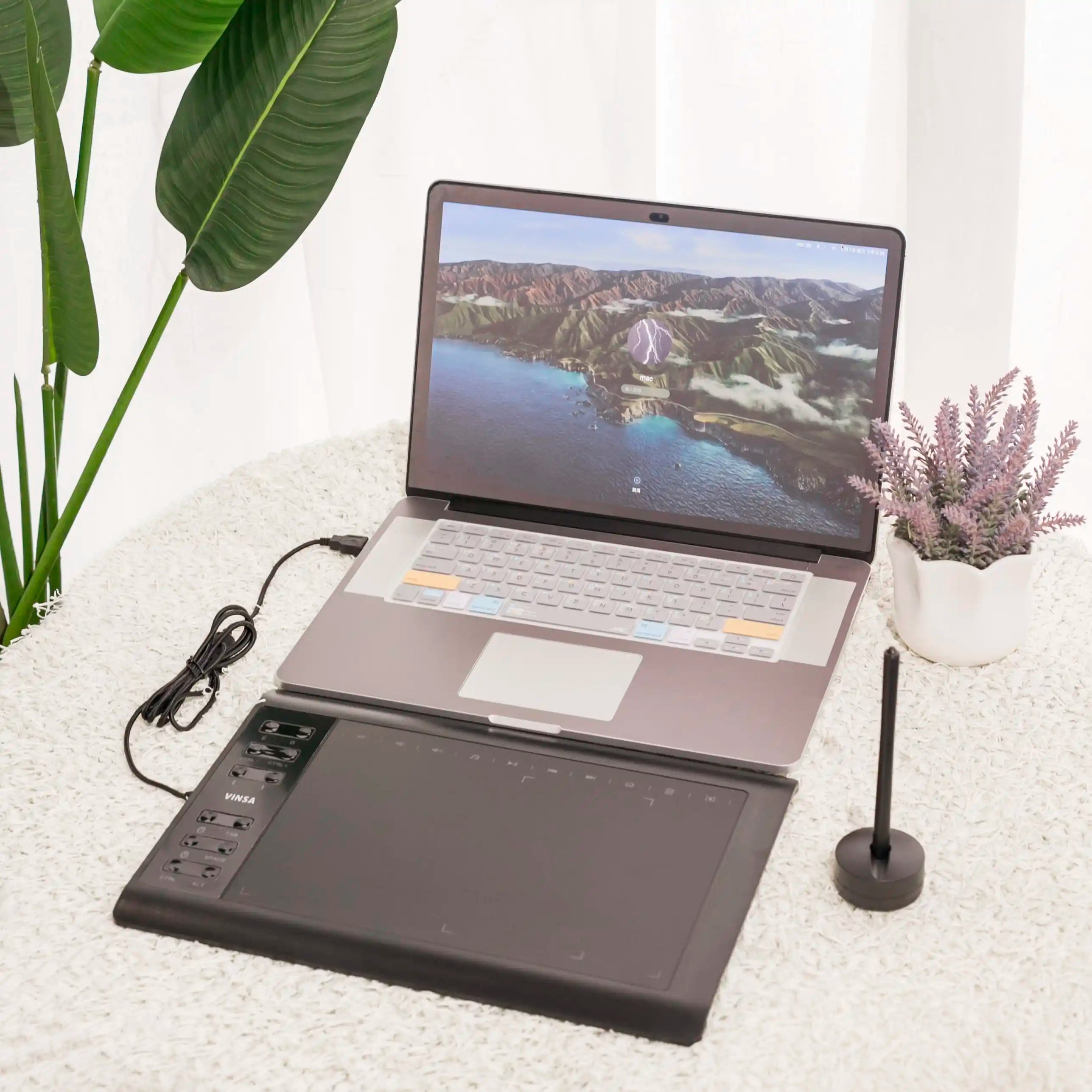 Stor digital tegneplade med pen