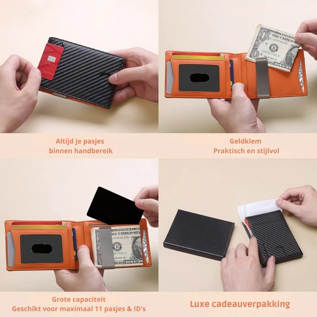 Portefeuille homme en cuir SwiftGuard RFID Compact, fin et sécurisé