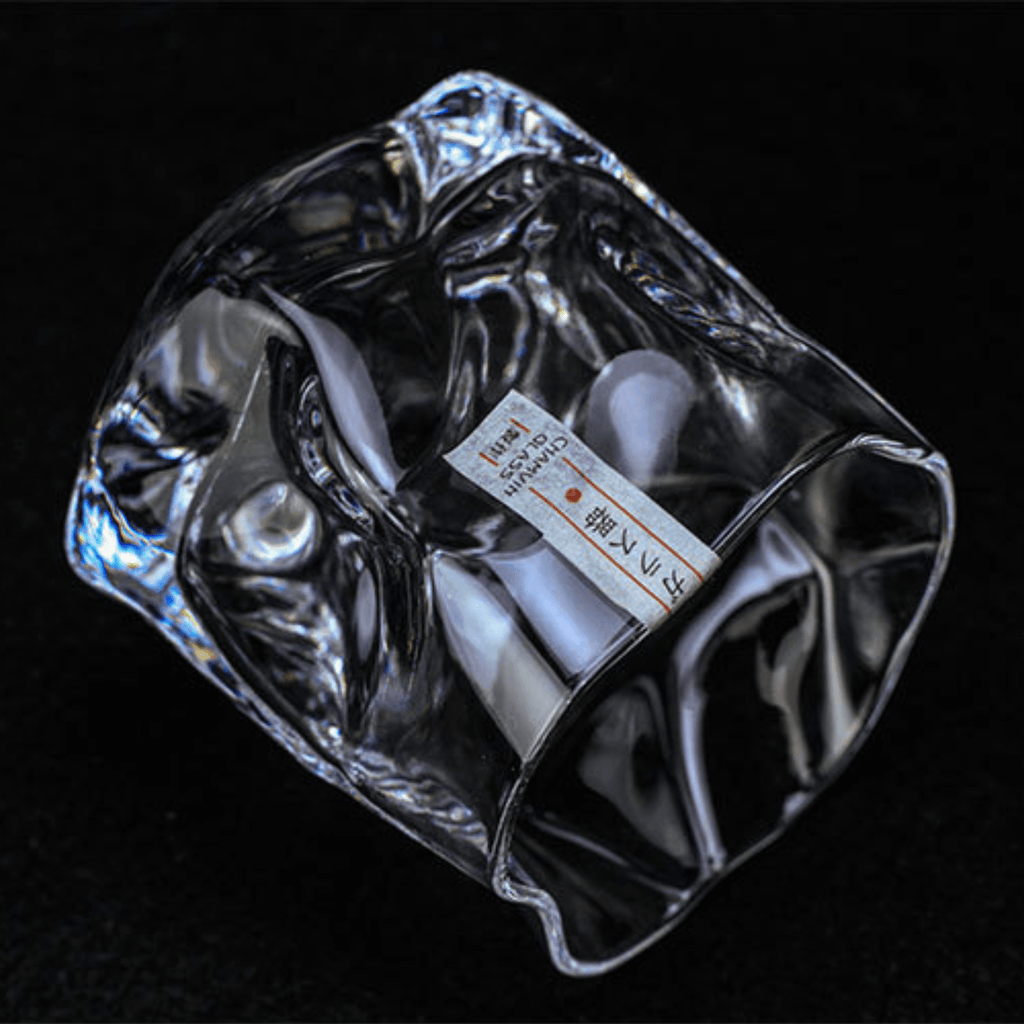 כוס וויסקי גוף מקומט Edo Kiriko יפני