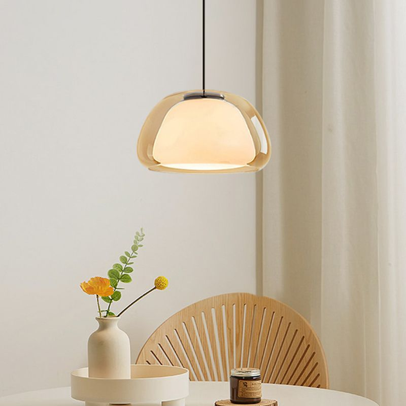 Aurora Milk Glass Pendant Light Modern Hanging Lamp