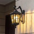 Retro Waterproof LED Aluminum Black Vintage Solar Outdoor Wall Light - Lamp Outdoor