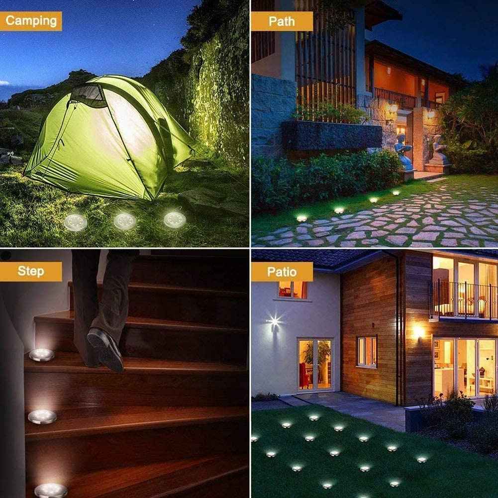 12 LED Solar Ground Lights Outdoor Waterproof For Garden Path