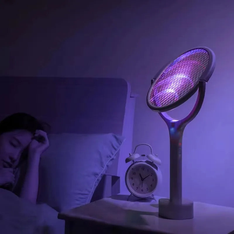 מחבט חשמלי להריגת חרקים נטען ב-USB, קל משקל ובטוח