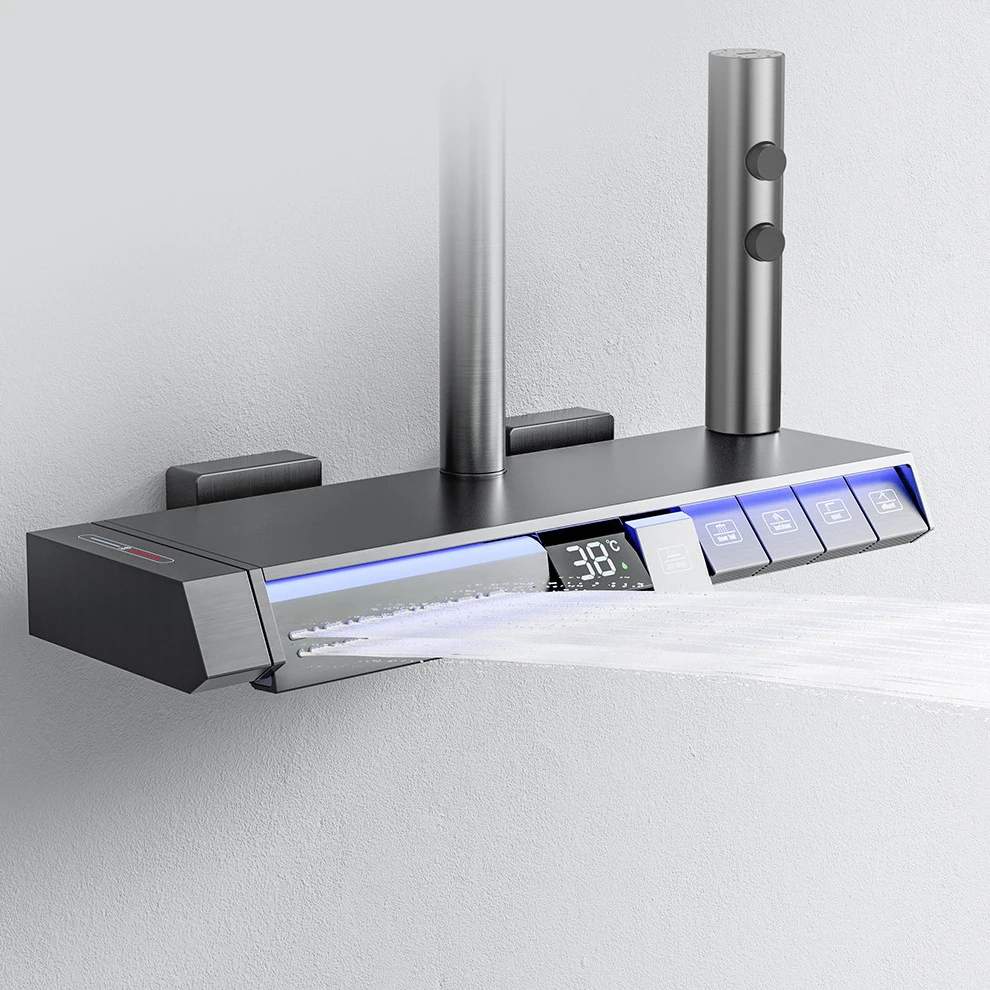 Luxury Bath Shower System Set with Smart Shower Digital Display – orntli