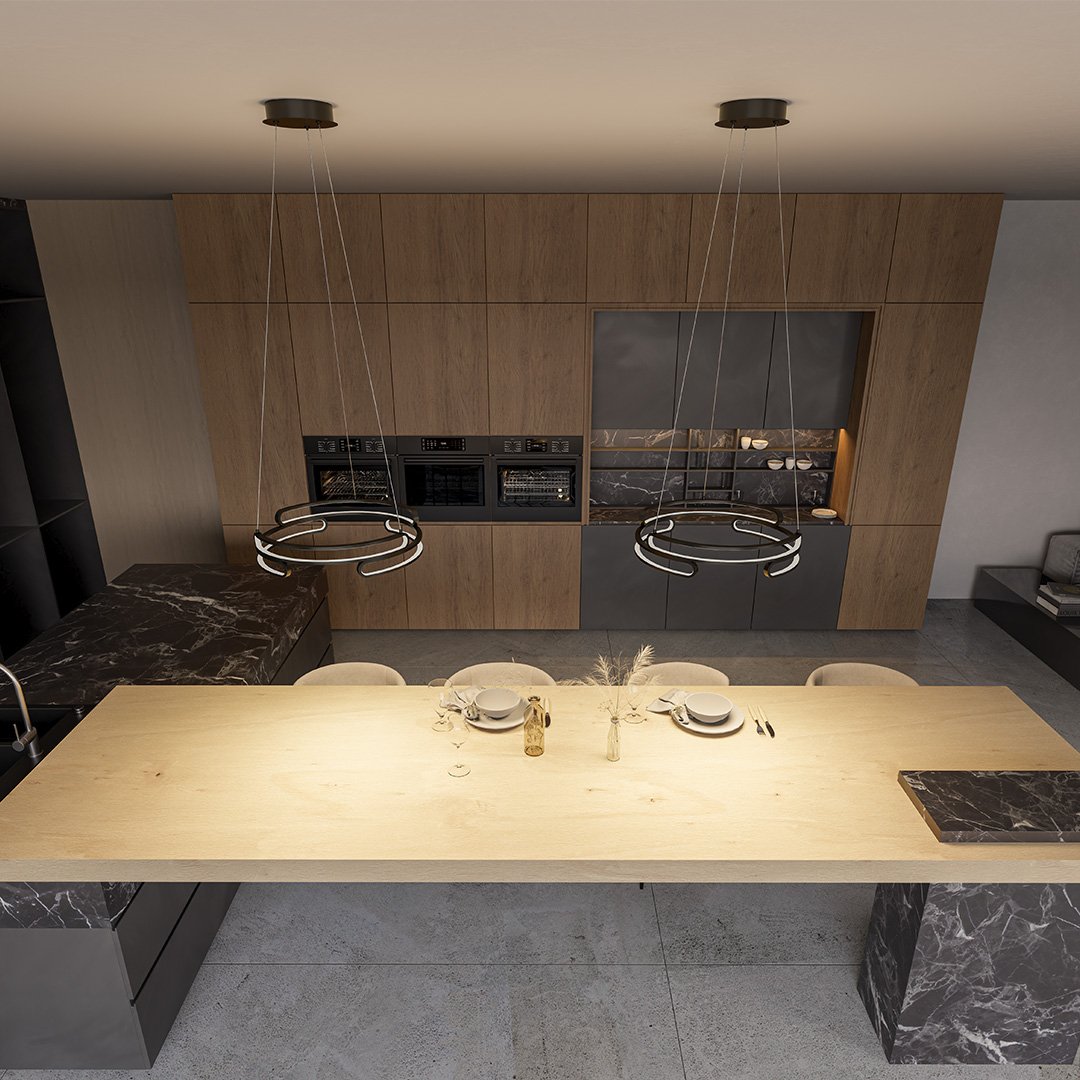 Solaro Metal Pendant Light Industrial Style With 2700K LED