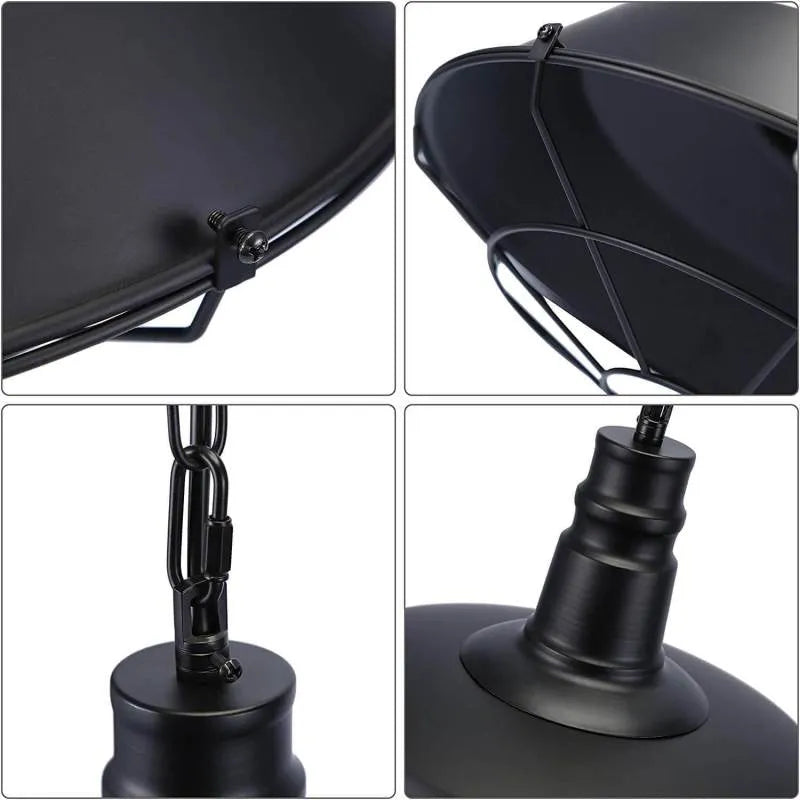 Black Industrial Pendant Light Shade — Epoch Rustic