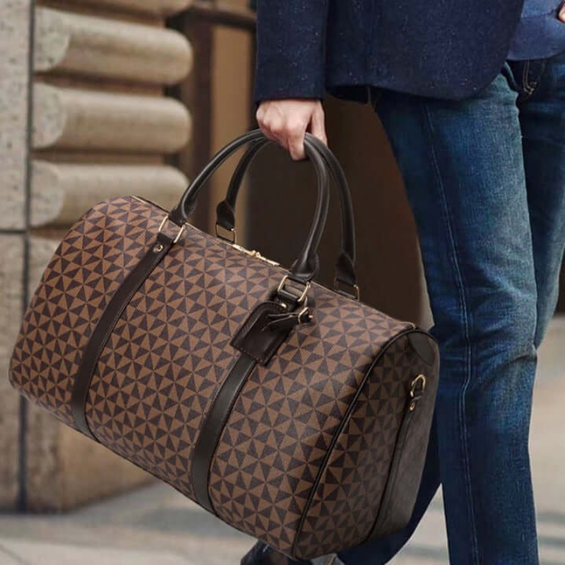 AeroVoyage 高级皮革男女通用旅行包 时尚手提旅行袋