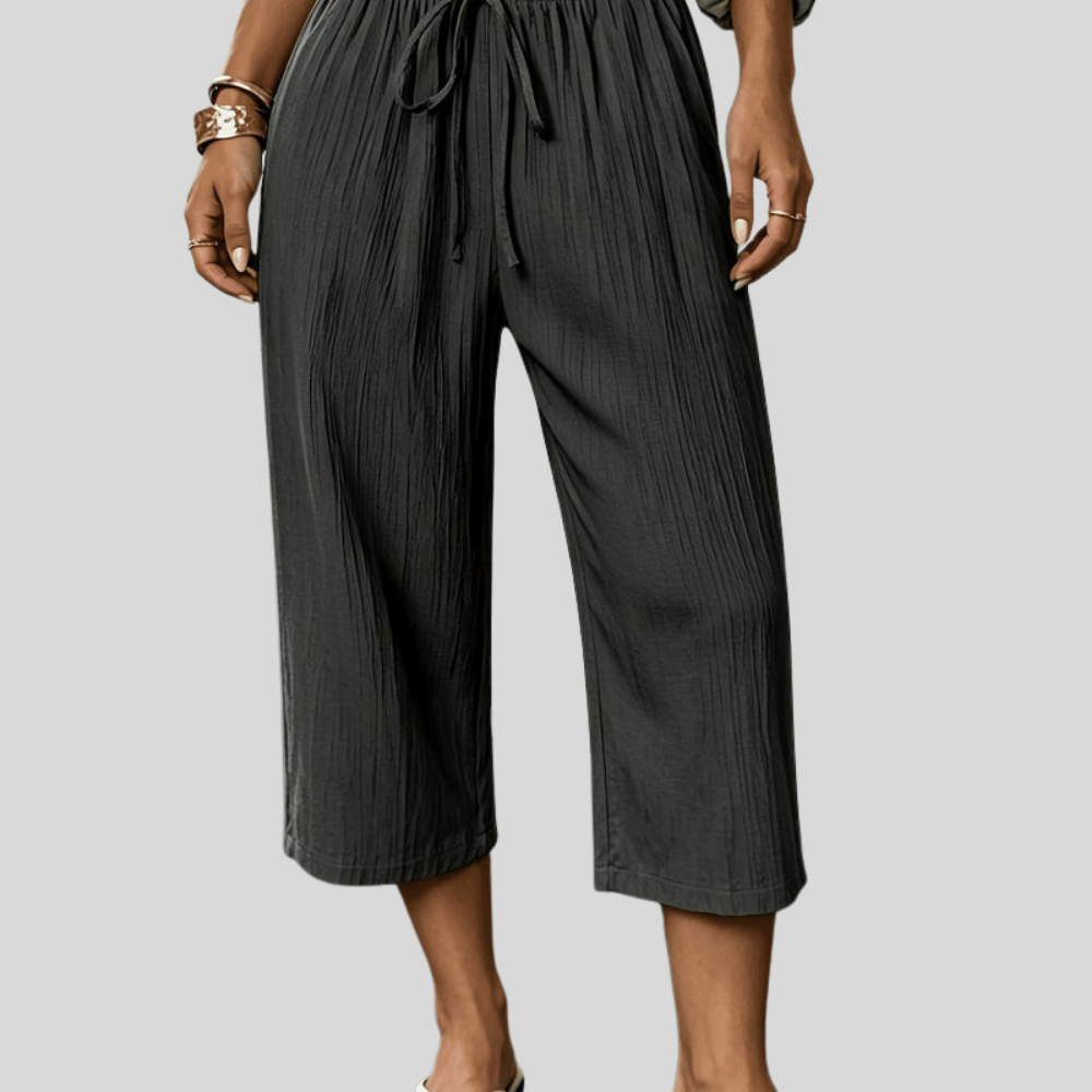 Pantalon Capri large décontracté