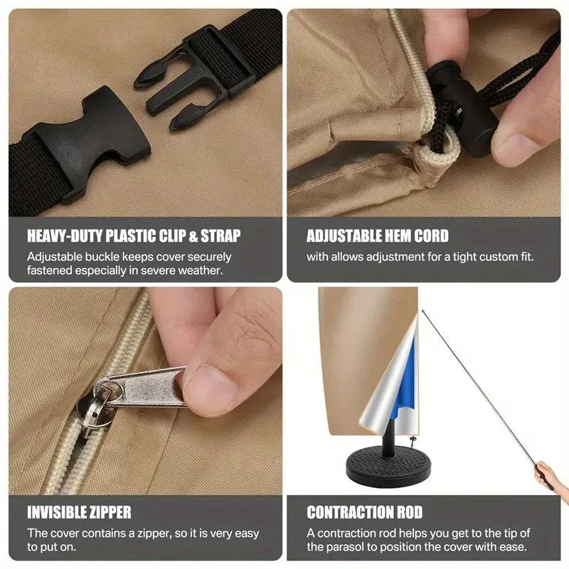 Copertura Impermeabile per Ombrellone per Uso Esterno Accessori da Giardino