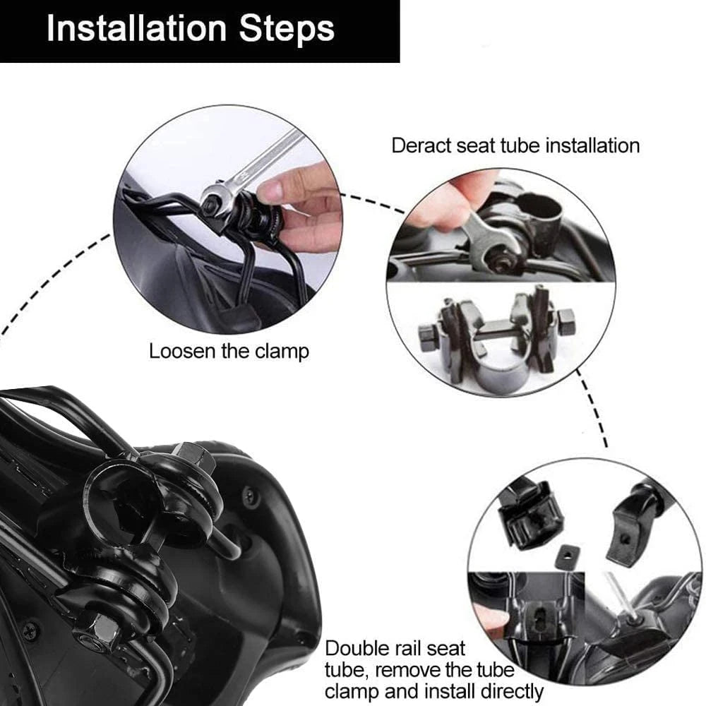 グライドソフト ジェル 自転車サドル ロード用・山岳用、合成皮革、ジェルフォーム詰め物、27x16 cm