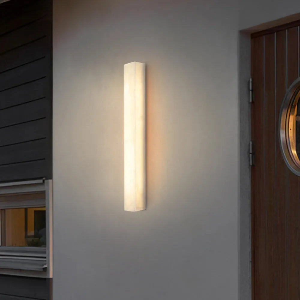 Ayen weiße rechteckige Außenwandleuchte — Modernes Design