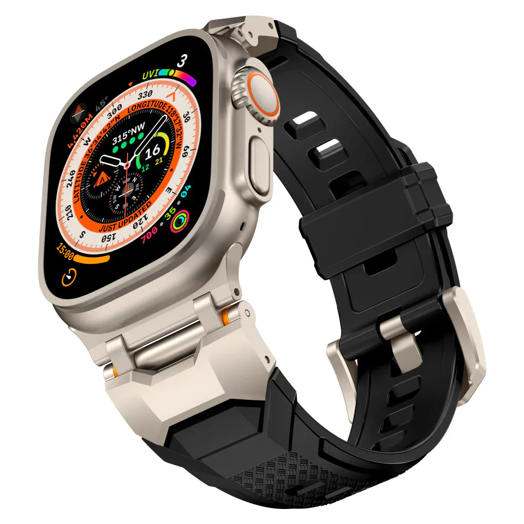 سوار FKM المتين لساعة آبل